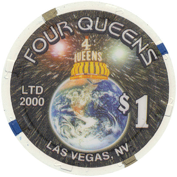 Four Queens (Millennium 2000), Las Vegas NV $1 Casino Chip - Spinettis Gaming - 3
