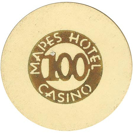 Mapes Casino 100 (beige) chip - Spinettis Gaming - 1