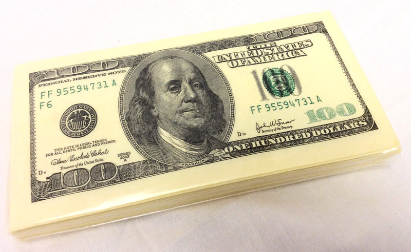 Money Tissues US 100 bill 10pack - Spinettis Gaming