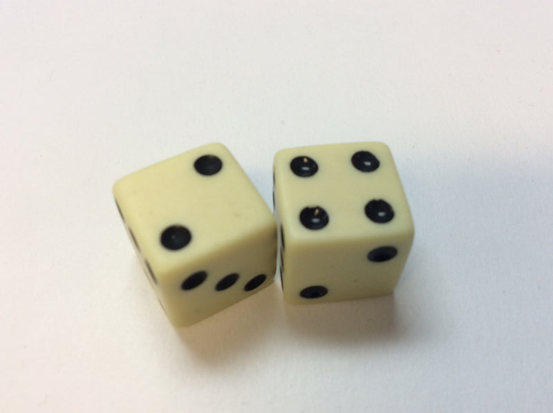Dice pair for home use off white color - Spinettis Gaming