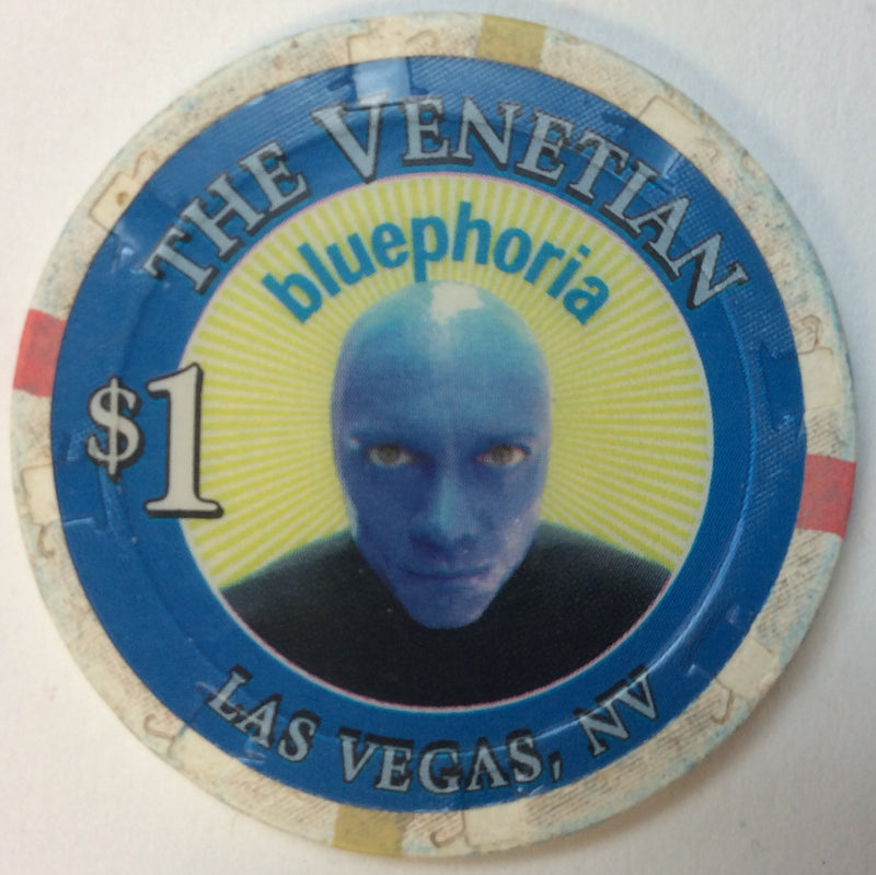 The Venetian Casino Las Vegas $1 Casino Chip Blue Man Group - Spinettis Gaming - 1