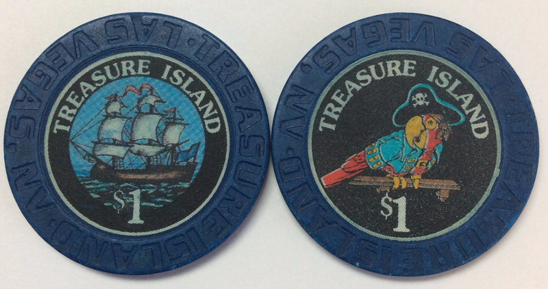Treasure Island Casino Las Vegas $1 chip 1993 - Spinettis Gaming - 1