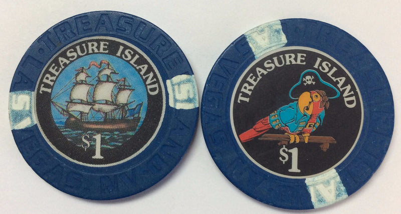 Treasure Island Casino Las Vegas $1 chip 1990s - Spinettis Gaming - 1