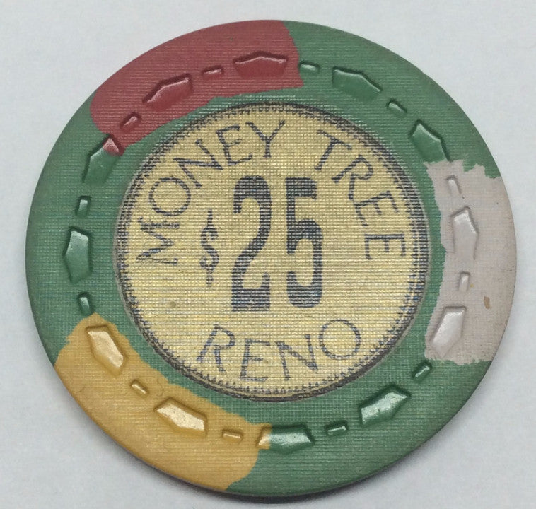Money Tree Reno $25 light green chip 1969 - Spinettis Gaming