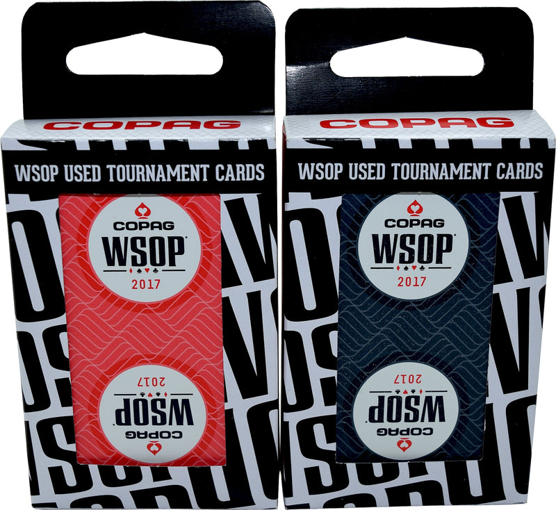 2017 Set of 2 Authentic Decks Dealt at WSOP Used Copag Plastic Playing Cards Bridge Standard Index