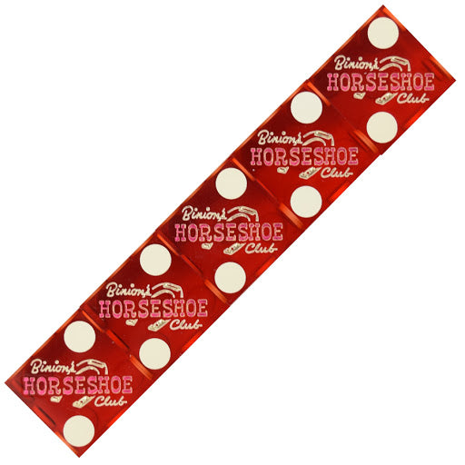 Horseshoe Club Binion's Used Stick of Matching Numbers Casino Dice Pink Logo