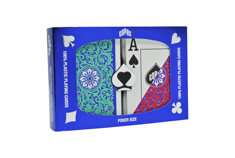 Copag Neoteric Green/Red Poker Size 2 Deck Setup