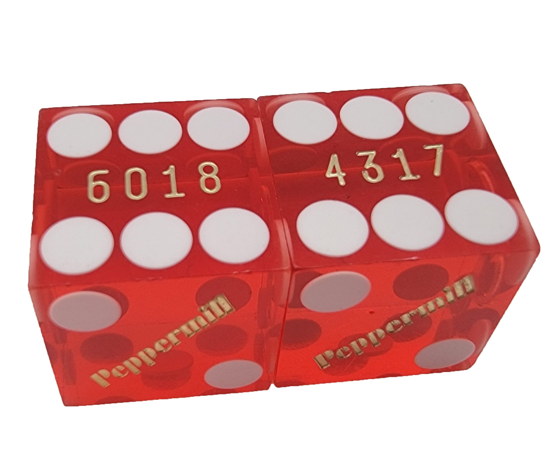 Peppermill Used Casino Dice, Pair of Dice