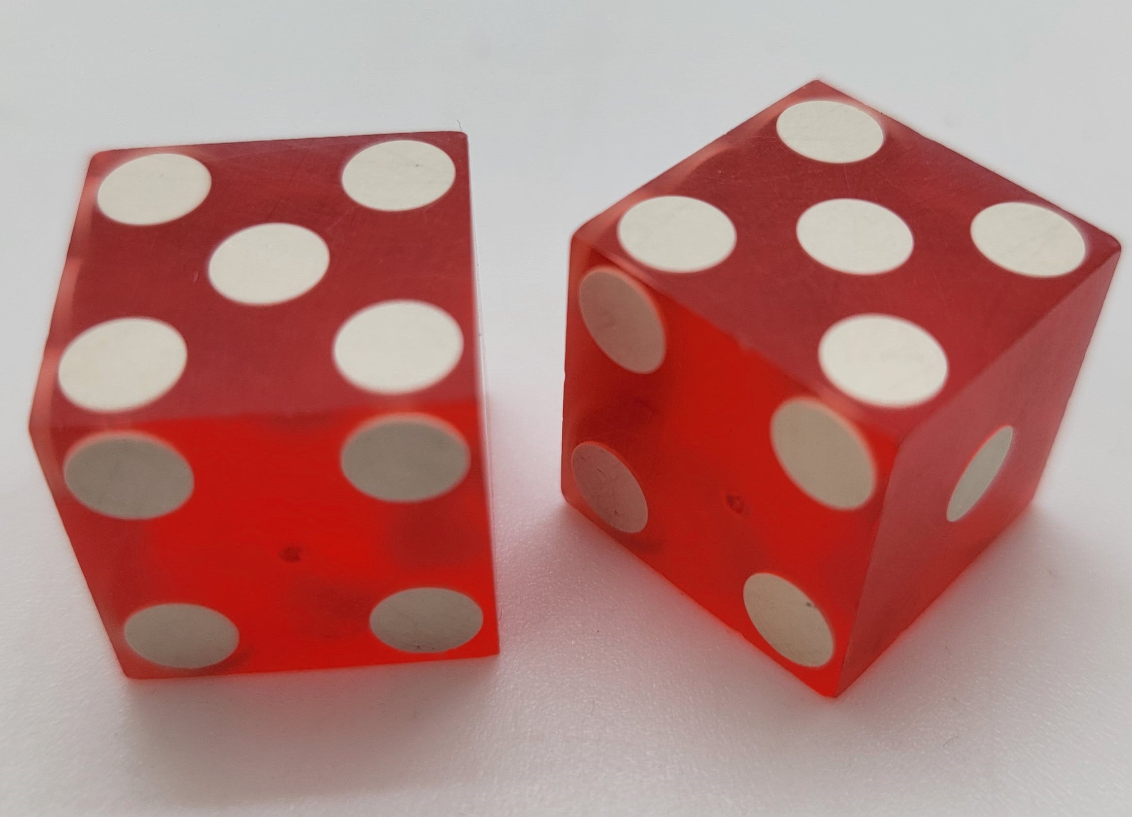 Binion's Horseshoe Club Las Vegas Red Dice Pair Matching Logo