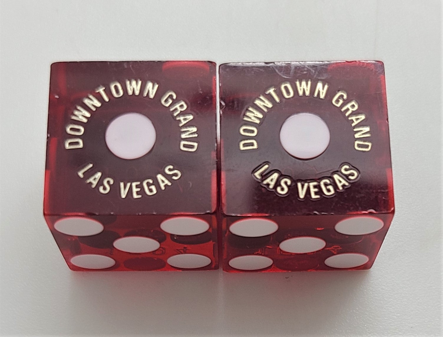 Downtown Grand Casino Las Vegas Used Dice Pair With Matching Numbers