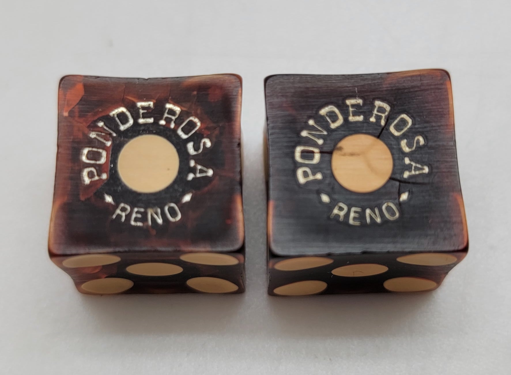 Ponderosa Casino Reno Nevada Dice Pair Vintage