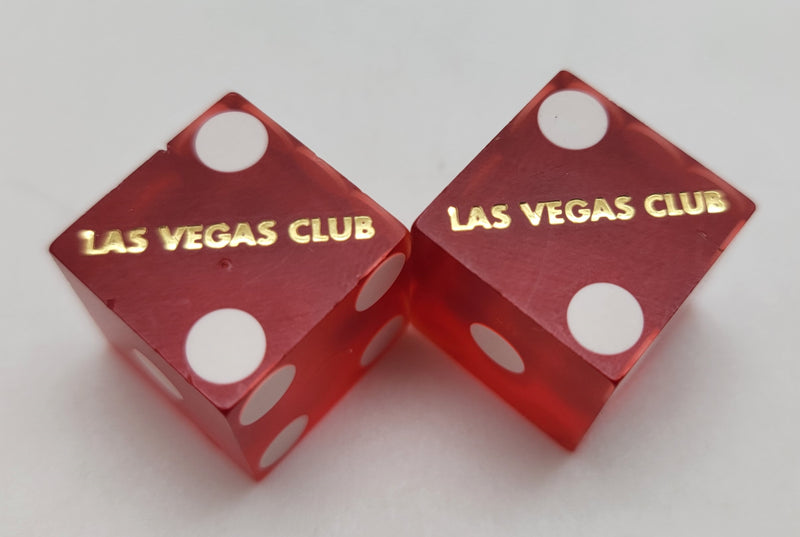 Las Vegas Club Las Vegas Nevada Red Dice Pair