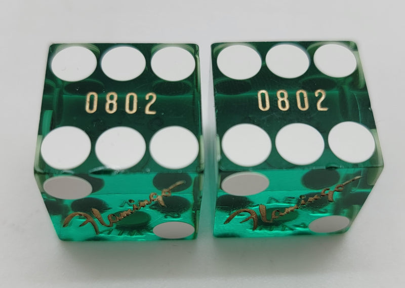 Flamingo Casino Las Vegas Nevada Green Dice Matching Numbers