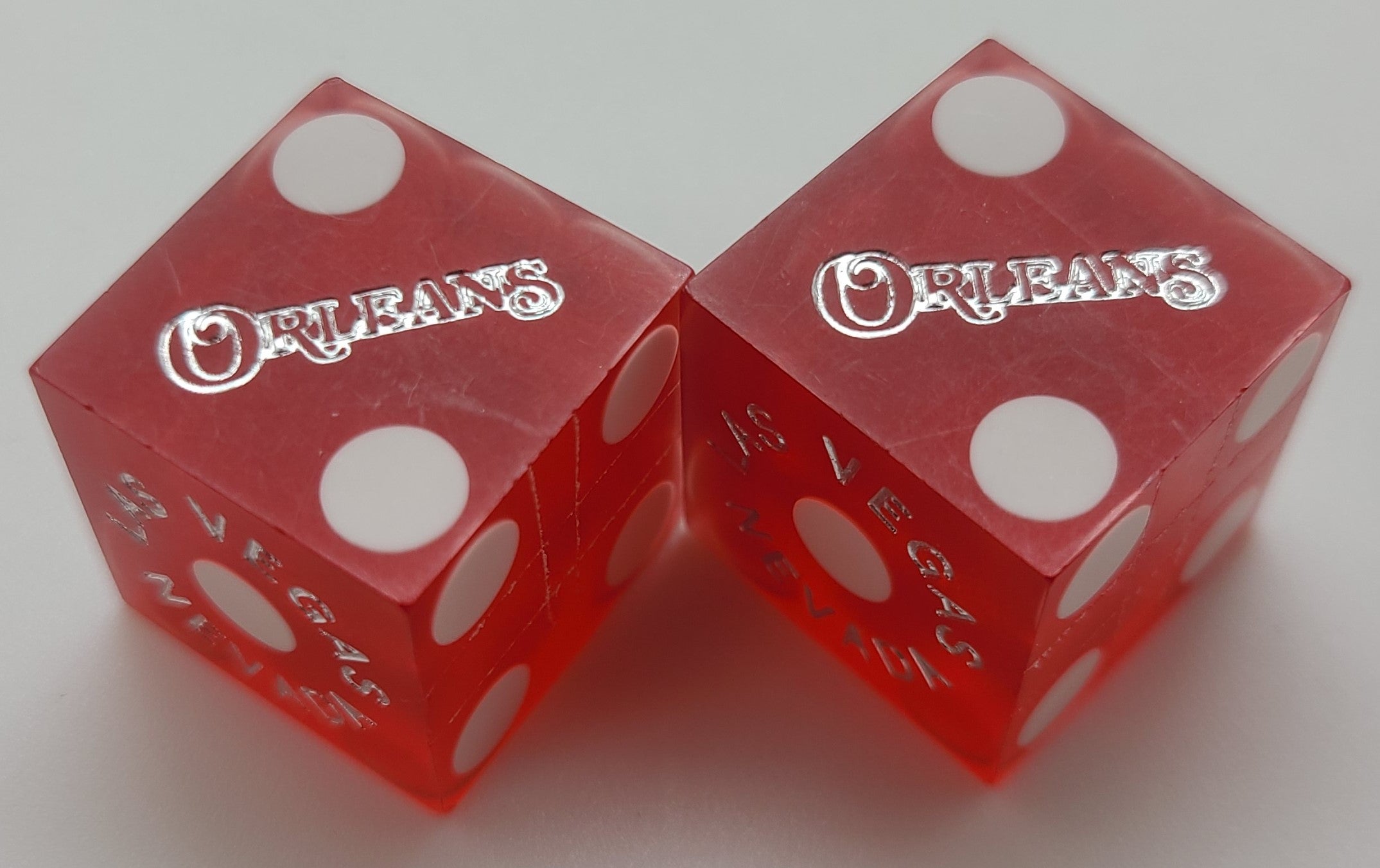 Orleans Casino Las Vegas Used Dice With Matching Numbers, Pair #3