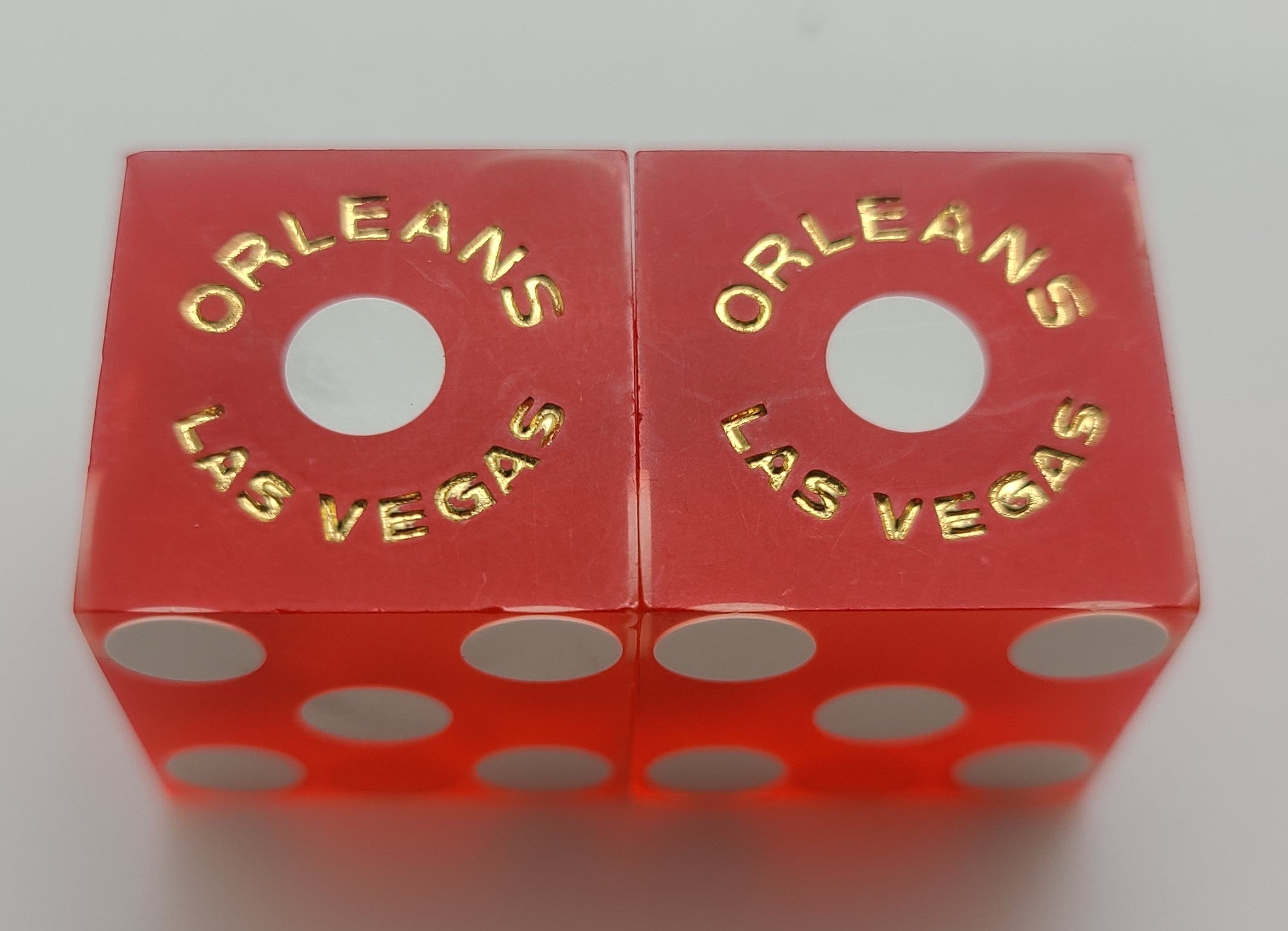 Orleans Casino Las Vegas Used Dice With Matching Numbers, Pair #2