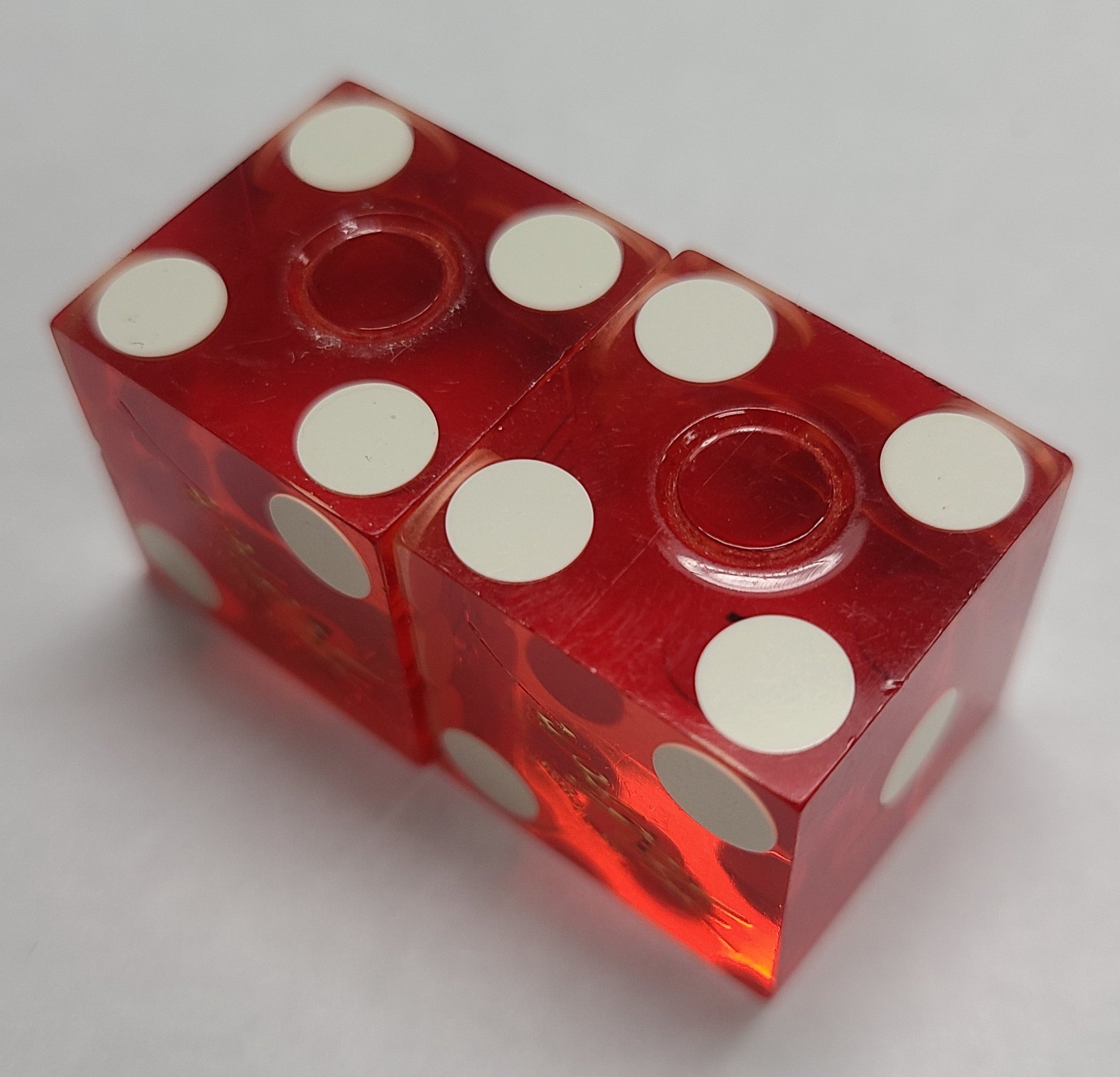 Hilton Las Vegas Nevada Red Dice Pair Matching Numbers