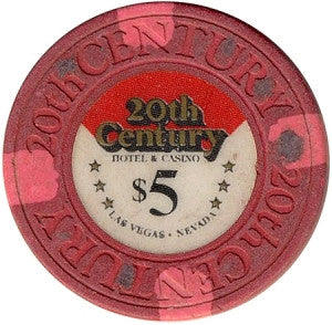 20th Century Casino $5 Red Chip - Spinettis Gaming - 1