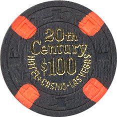 20th Century Casino $100 Black Chip 1977 - Spinettis Gaming - 1