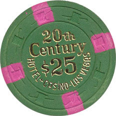 20th Century Casino $25 Green Chip 1977 - Spinettis Gaming