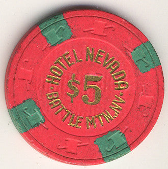 Hotel Nevada $5 (hot pink) chip - Spinettis Gaming - 1