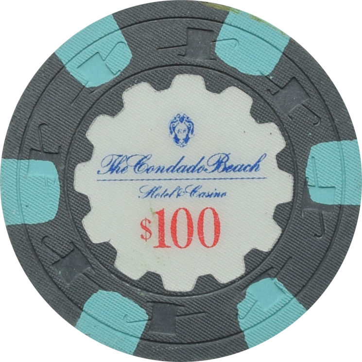 Condado Beach Casino San Juan Puerto Rico $100 Grey Chip
