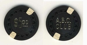 Allen Boyd Club Black $5 Chip - Spinettis Gaming - 1