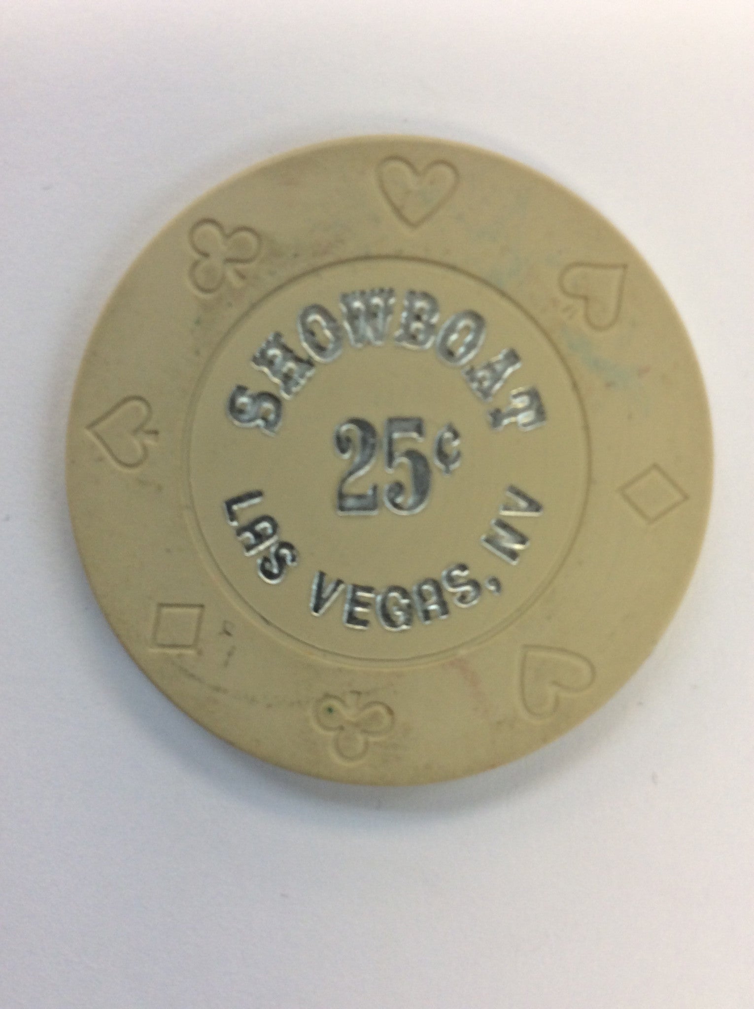 Showboat 25cent (beige) chip - Spinettis Gaming