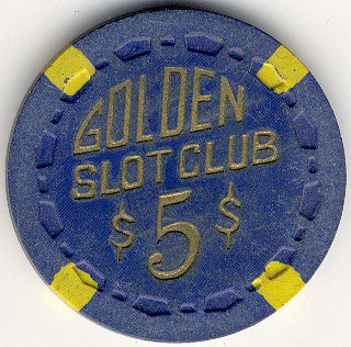 Golden Slot Club $5 (Blue) chip - Spinettis Gaming - 1