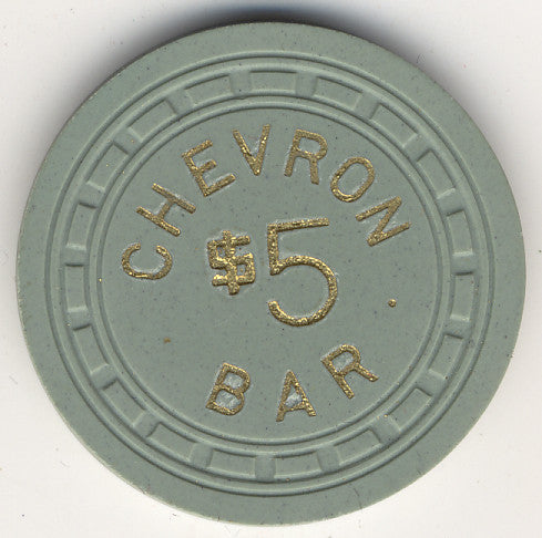 Chevron Bar $5 (green 1957) Chip - Spinettis Gaming - 1