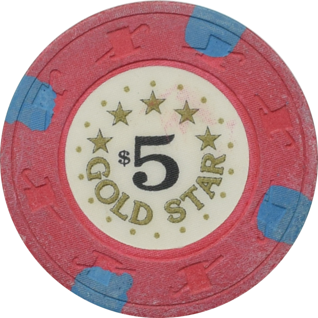 Gold Star Casino Galveston Texas $5 Chip
