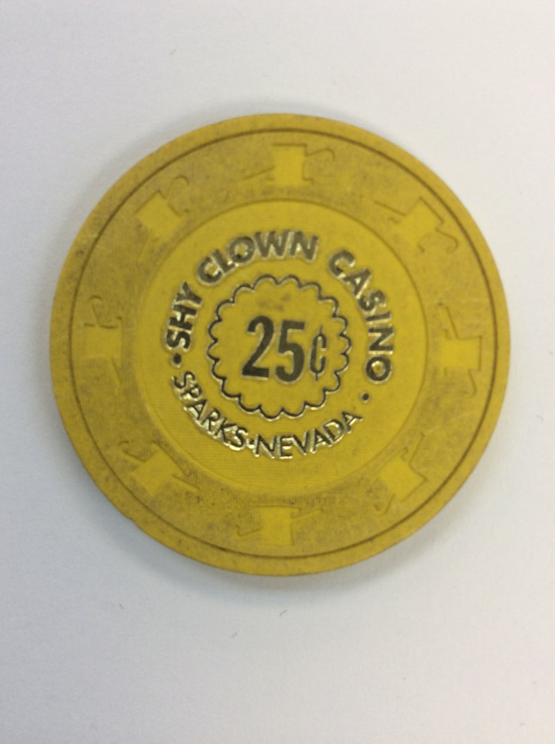 Shy Clown 25cent (yellow) chip - Spinettis Gaming