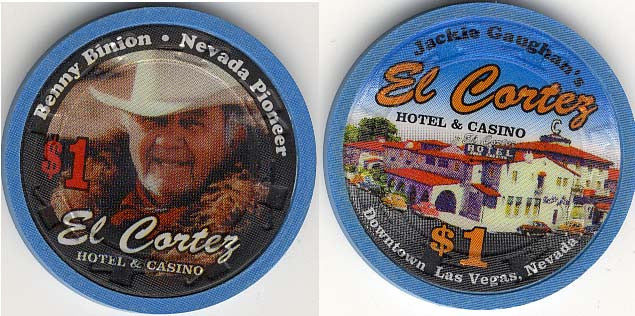 El Cortez $1 (Benny Binion) (blue 1995) chip - Spinettis Gaming - 2