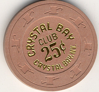 Crystal Bay Club 25 (lt brown 1980s) Chip - Spinettis Gaming - 1