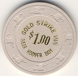 Gold Strike Inn $1 (White, reads Hoover Dam) - Spinettis Gaming - 2