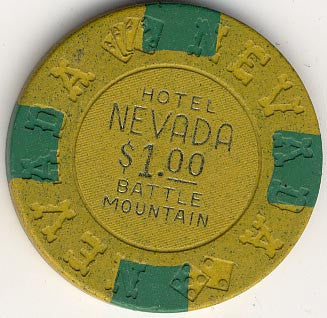Nevada Hotel $1 (yellow) chip - Spinettis Gaming - 1