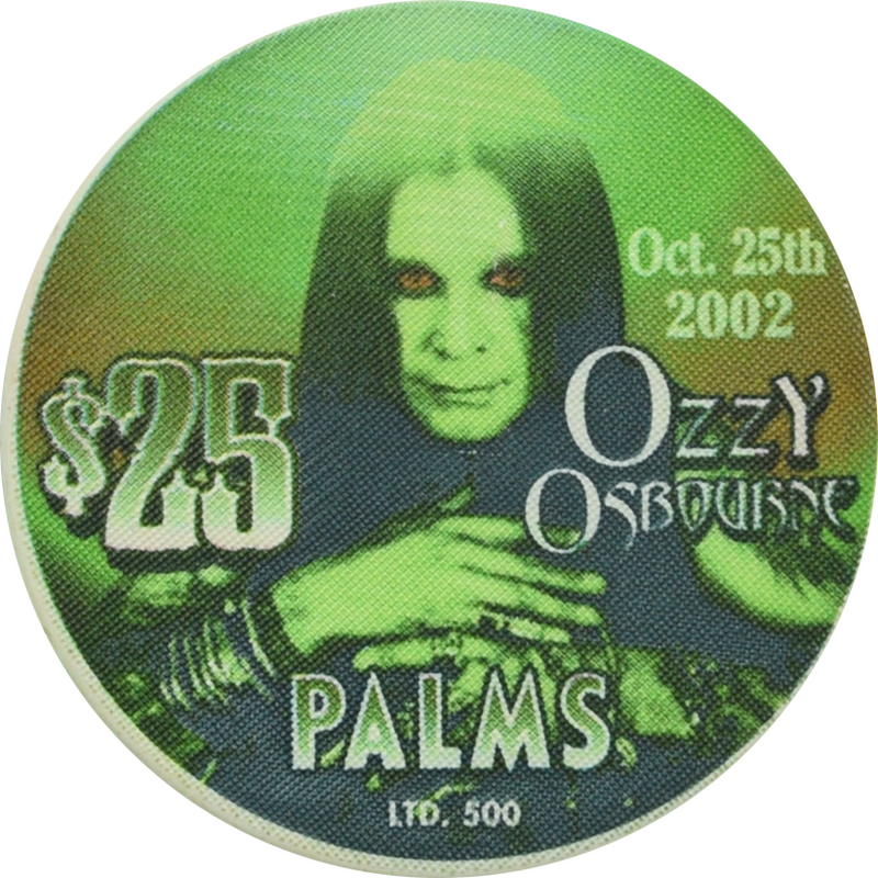 Palms Casino Las Vegas Nevada $25 Ozzy Osbourne Chip 2002