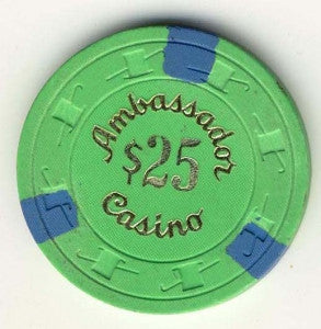 Ambassador Casino $25 (1978) Chip - Spinettis Gaming - 1