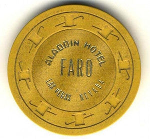 Aladdin Casino Faro (Mustard 1970) Chip - Spinettis Gaming - 1