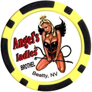 Brothel Angel's Ladies Chip (Black/yellow) - Spinettis Gaming - 1