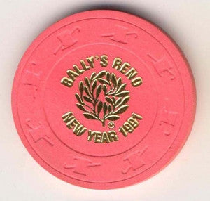 Ballys Casino ( hot pink 1991) Chip - Spinettis Gaming - 2