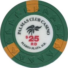 Palmas Club Casino $25 Chip Puerto Plata, Dominican Republic