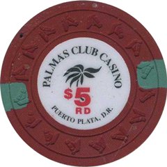 Palmas Club Casino $5 Chip Puerto Plata, Dominican Republic