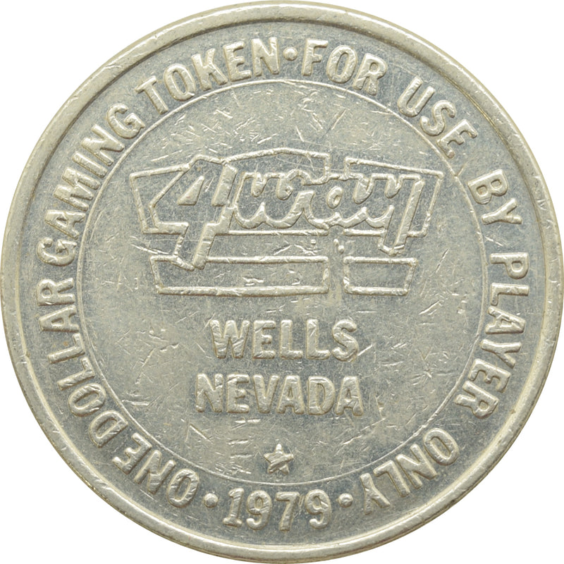 4 Way Casino Wells NV $1 Token 1979