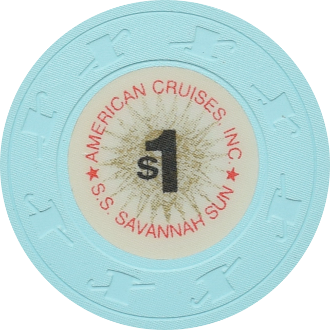 S.S. Savannah Sun Casino American Cruises $1 Chip
