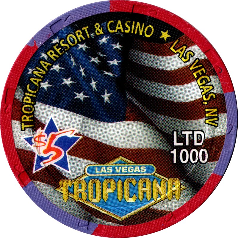 Tropicana Casino Las Vegas Nevada $5 4th of July 1999 Chip