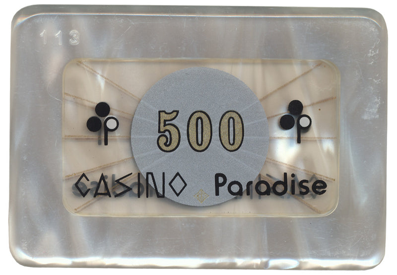 500 KSH (Kenya Shilling) Casino Paradise Jeton Plaque From Nairobi Kenya - Spinettis Gaming
