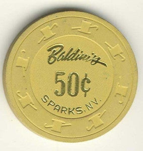 Baldini's Casino 50cent (yellow 1988) Chip - Spinettis Gaming - 2