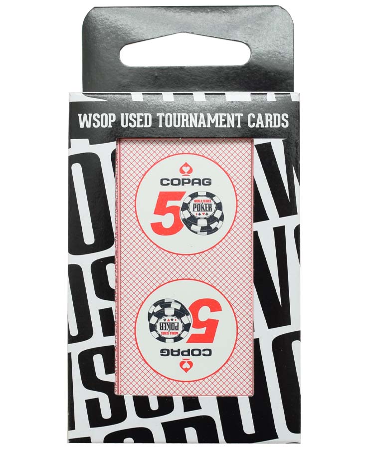 Copag WSOP 50th Anniversary Authentic Used Red Deck Plastic Playing Cards Bridge Size