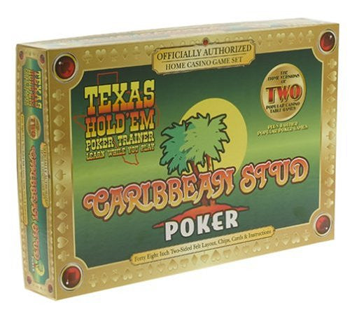 Caribbean Stud Poker & Texas Hold'em Poker Trainer Home Card Game Kit - Spinettis Gaming - 1