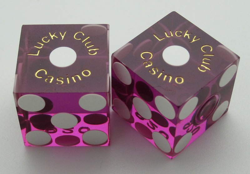 Lucky Club Casino Matching Numbers Casino purple Used Dice, One pair